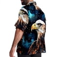 thumbnail image 3 of Starry bird Men's Spread Collar Poplin Beach Shirts - Casual Printed Button Down Short Sleeve Summer Tops for Unisex, 3 of 6