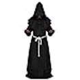 thumbnail image 3 of LHJ Monk Robe Priest Robe Halloween Cosplay Costume Cloak, 3 of 4