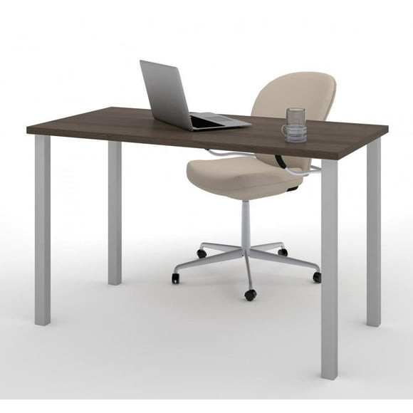 Bestar Table  avec pattes de métal carrées