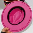 thumbnail image 4 of Kids Classic Wide Brim Fedora Hat Children Boys and Girls Felt Hat Jazz Hats Classic Wide Brim Panama Dress Hat, 4 of 6
