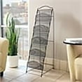 thumbnail image 2 of Scranton & Co 5-Pocket Steel Metal Floor Magazine Rack in Black, 2 of 20