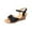 Black, variant on Xfvqtps Wedge Sandals for Women Buckle Decor Ankle Buckle Strap Open Toe Soft Sole Non Slip Summer Leather Sandals Black