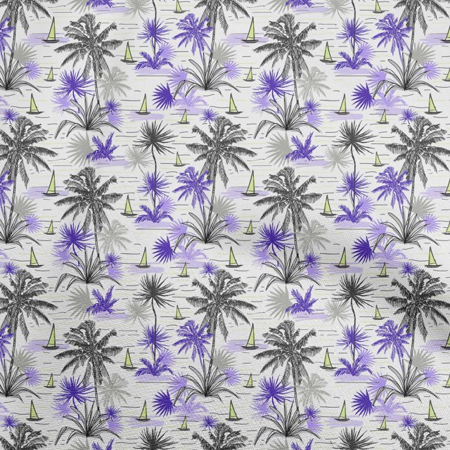 oneOone Velvet Medium Purple Fabric Sea Life Pattern Sewing Craft Projects Fabric Prints By Yard 58 Inch Wide