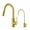 Brushed Brass, variant on KRAUS Oletto™ Pull-Down Kitchen Faucet and Purita™ Water Filter Faucet Combo in Chrome