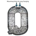thumbnail image 3 of 20" Metal Letter "Q" Wall Decor, Silver with Rusted Edges, Galvanized Wall Mountable Decoration for Country, -Century, or Farmhouse Themed Room or Event - YOSITiuu, 3 of 3