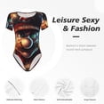 thumbnail image 5 of Lsque Mario Women's Crew Neck Short Sleeve Bodysuit Basic T Shirts Tops Onesie Adult Cute Pajama-XX-Large, 5 of 8
