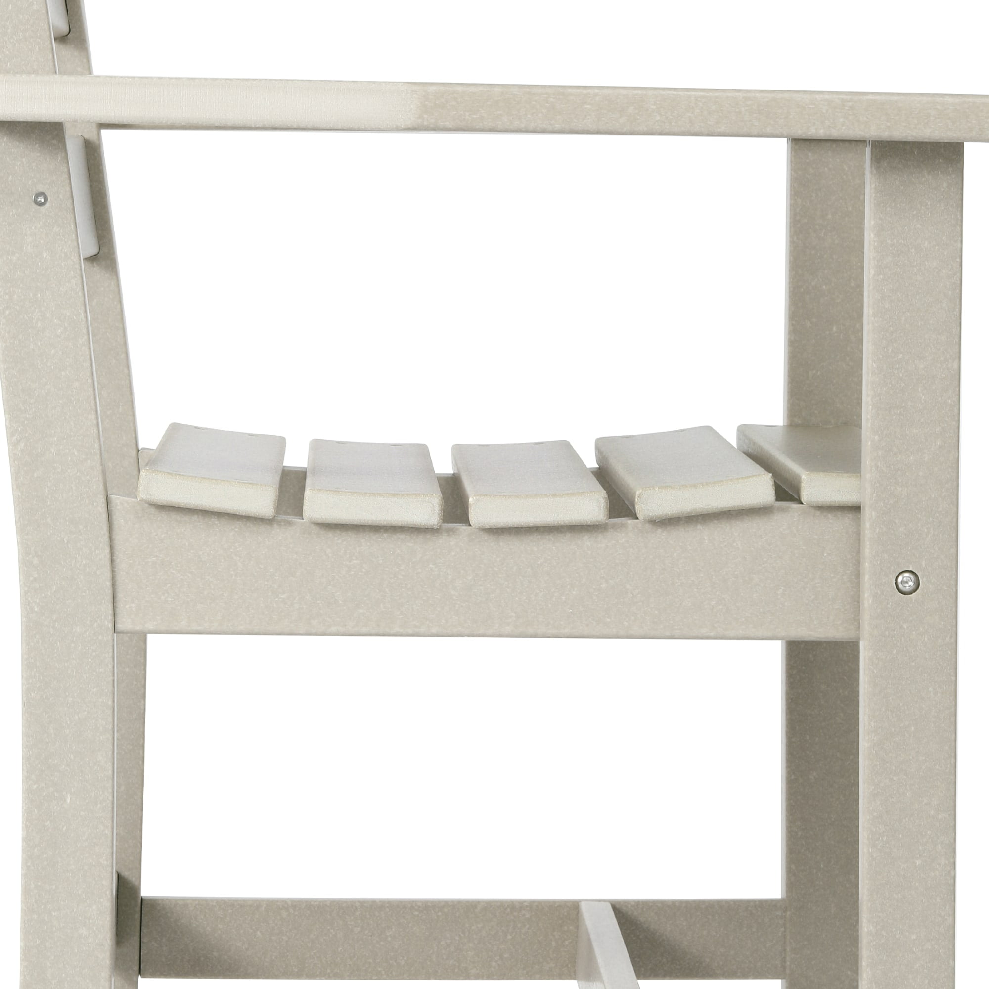 WestinTrends Ashore Outdoor HDPE Patio Classic Dining Arm Chair, Sand