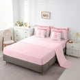 thumbnail image 5 of jejeloiu Personalized Gifts Diamond Bedding Comforter Set 7pcs,Bowtie Letter S Queen Bedding Sets,Pink Sequin Print Queen Sheet Sets For Children,Lightweight Room Decoration Reversible, 5 of 8