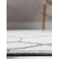thumbnail image 4 of Unique Loom Matrix Trellis Collection Area Rug - Deco (5' 3" x 8' Oval White/Gray), 4 of 5