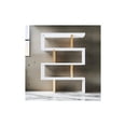 thumbnail image 2 of Benjara 67 Inch Bookcase, Vertical Freestanding Divider, 4 Shelves, White, Gold, 2 of 6