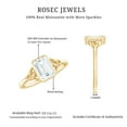 thumbnail image 5 of Rosec Jewels Certified Moissanite Emerald Cut Engagement Ring 2 Carat - Celtic Knot Ring (6X8 mm, D-VS1 Quality), 14K Yellow Gold, US 11.00, 5 of 8
