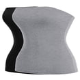 thumbnail image 1 of CHUANK Haut Bandeau Long Tube Basique Uni Extensible en Coton pour Femmes, Lot de 2, 1 of 5