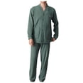 thumbnail image 3 of WELOIJEVBE Mens Loungewear Sets 2PCS Men's Spring and Fall Long Sleeved De Velvet Comfortable Casual Simple Loungewear Two Piece Set Mens Pajamas, 3 of 8