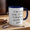 thumbnail image 4 of Grandma Gifts Two-Tone 11oz Mug "I'm not old, I'm a timeless work of art.", 4 of 4