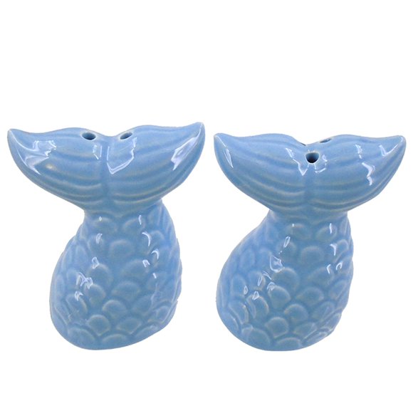 Chesapeake Bay Mermaid Tail Design Salt and Pepper Shaker Set 70225 2 Inches x 1.625 Inches x 2.625 Inches