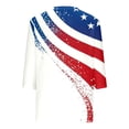 thumbnail image 4 of Htigea 4th of July Shirts for Women Star and Stripes Print V Neck 3/4 Sleeve T-Shirts Ladies Patriotic Tops 250th Anniversary Gift White S, 4 of 7