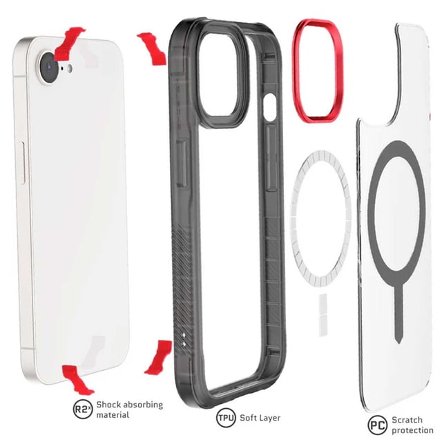 Funda Case GHOSTEK Covert Mag para iPhone 16e Humo