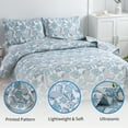 thumbnail image 3 of Beartech Ocean Quilt Set Queen Size Underwater World Quilt Lightweight Microfiber Bedspread Cabin Bedding Set, 3 of 7