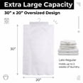 thumbnail image 2 of NOGIS Door Hanging Mesh Laundry Hamper Bag, Space Saving Corner Small Laundry Basket Dirty Clothes Hamper with Rotating Metal Hanger for Apartment, RV, Camper, Cabin, College Dorm Use(White), 2 of 7
