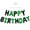 Black Green, variant on Blue Green 16 Inch Happy Birthday Balloons Banner Set Foil Letters Decorations