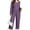 E1-Purple, variant on SHOWMALL Women's Plus Size Outfit Sets – 2 Piece Lounge Set Light Blue 3X Long Sleeve Ribbed Top and Pants with Pockets, Soft Homewear