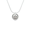 thumbnail image 2 of Delight Jewelry Silvertone Love - Round Seal Laugh Ring Charm Necklace, 18", 2 of 4