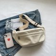 thumbnail image 4 of Cangurera Bolsos de pecho ajustables para niñas, correas de hombro, Color sólido de calle de moda para viajes, 4 of 9
