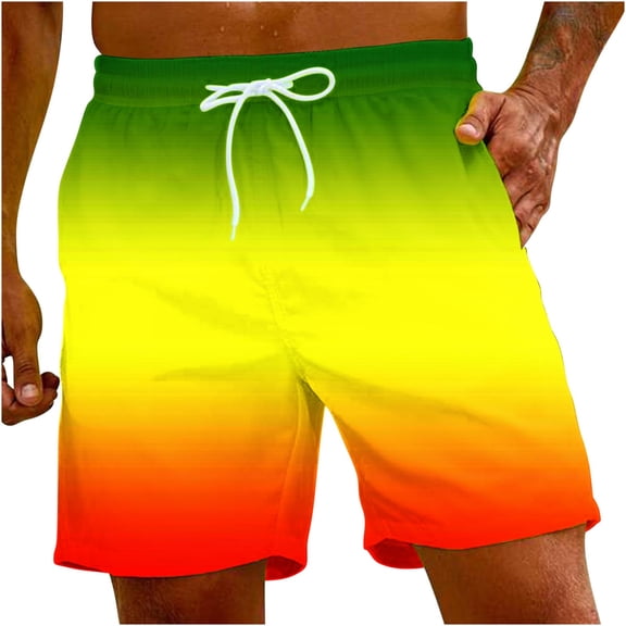 Iyufng Mens Shorts with Pockets Men's Shorts Drawstring,Men's Special Print Beach Casual Trouser Shorts Pants