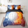 thumbnail image 2 of Homewish Gamer Volleyball Boy 7 Pieces Bedding Comforter Set,Sport Theme Full Bedding Set Lightweight,Abstract Lightning Fitted Sheet Flat Sheet,Super Cozy Room Decor,Reversible, 2 of 8