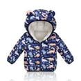 thumbnail image 2 of Kogui Toddler Coats for Girls Infant Baby Girls Winter Coat Hoods Padded Lightweight Jacket Zipper Outwear Snowsuit for Toddlers Boys 3T 4T (Navy,3-4 Years), 2 of 7