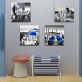 thumbnail image 3 of Framed Canvas Wall Art Decor - Black White Mediterranean Blue European Architecture City Town Hungarian Parliament,Santorini Island,Greece,Italy Venice Water Towns Boats Prague,Charles Bridge, 3 of 6