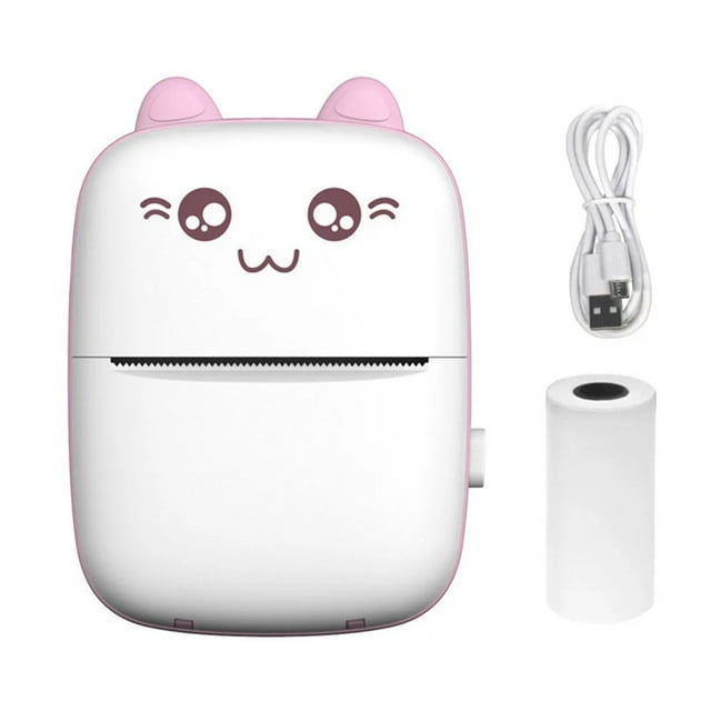 HLONKMini Printer Portable Bluetooth Wireless Smart Label Thermal Portable Printers Stickers Paper Wireless Printers Children Gifts