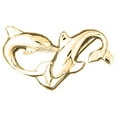thumbnail image 1 of 18K Yellow Gold Dolphin Pendant - 25 mm, 1 of 3