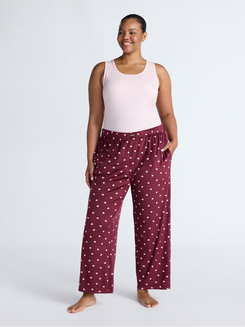 Joyspun Women's Velour Wide-Leg Sleep Pants, Size XS-3X - Walmart.com