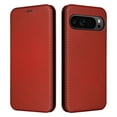thumbnail image 2 of Case with Card Holder Compatible with Google Pixel 9 / 9 Pro Wallet Case, Carbon Fiber PU Leather Magnetic Cover with Kickstand Card Slot Protective Shell Designed for Google Pixel 9 / 9 Pro, Brown, 2 of 14