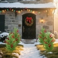 thumbnail image 6 of Outdoor Christmas Trees for Yard,Outdoor Christmas Tree Decorations,Outdoor Pathway Christmas Trees, Pre-Lit Artificial Xmas Urn Filler with LED Lights,Red Berries,Holiday Driveway Yard Decor, 6 of 6