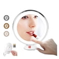 thumbnail image 2 of Touch Screen Makeup Mirror 10X Magnifying Flexible Mirror Brightness Adjustable Rechargeable 3lights LED Light Vanity Mirrors ,Widely Use, 2 of 7