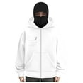 thumbnail image 4 of TTUHYWXI Balaclava Hoodie Jacket for Women Men, Y2K Zip Up Fashion Outerwear Double Layer Hooded Pullover, Winter Hip Hop (Clear, S), 4 of 4