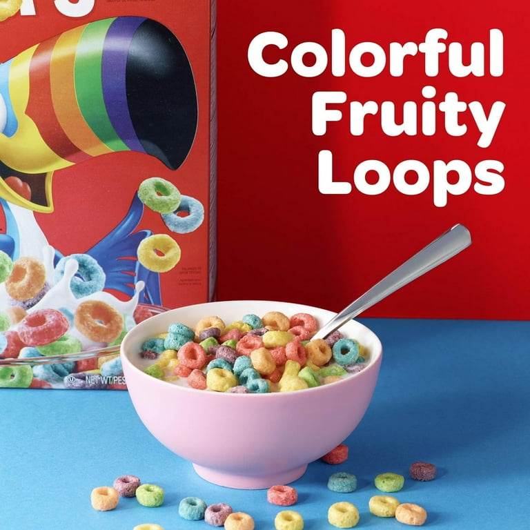 Kellogg&rsquo;s Froot Loops Original Cold Breakfast Cereal, 14.7 oz Box 