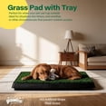 thumbnail image 4 of Dog Grass Pad with Tray, 20x25 Inch Artificial Turf Puppy Potty Pad, Indoor Outdoor Dog Toilet with Pull-Out Drawer & Free Garbage Bags, Dogg Litter Box for Potty Training, 4 of 8
