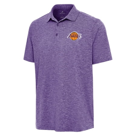 Men s Antigua Heather Purple Los Angeles Lakers Par 3 Polo