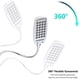 thumbnail image 3 of Luz de teclado de escritorio alimentada por USB y batería - Abrazadera de mesa/cabecero y cuello de cisne flexible con 28 perlas LED en 3 niveles de brillo para facilitar la lectura Adepaton 2034397-2, 3 of 8