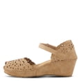 thumbnail image 2 of PATRIZIA Spring Step Gennina Wedge Sandals for Womens - Laser Cut Ladies Sandals with Embroidery - Hook and Loop Closure Womens Sandals, 2 of 8