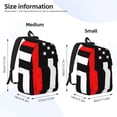 thumbnail image 2 of Lafuoo Firefighters USA Flag Pattern Canvas Backpack, Zipper Laptop Backpack Travel Bag Sports Bag Unisex-Medium, 2 of 5