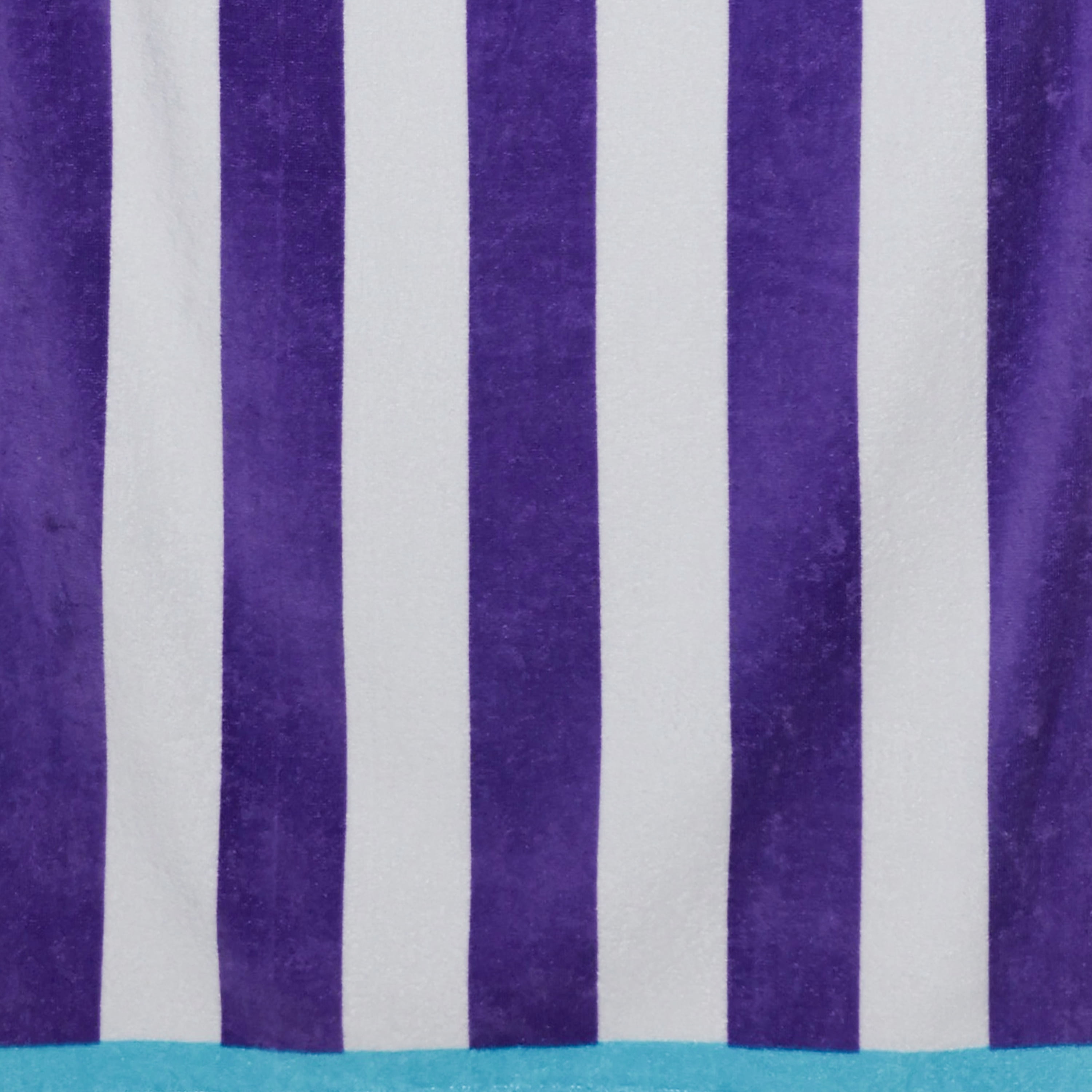 Cabana Stripe Periwinkle Beach Towel, Soft Absorbent Cotton, 30 x 60 inches