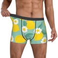 thumbnail image 2 of Kdxio Men's Boxer Briefs with Lemons Chamomile Flowers And Leaves Print - Comfortable and Breathable Underwear for Everyday Wear, 2 of 7