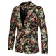 thumbnail image 2 of Chaqueta De Traje De Hombre Slim Fit Con Estampado Floral De Un Botón Chaqueta De Baile Chaqueta Deportiva dorado 34, 2 of 7