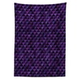thumbnail image 3 of Ambesonne Geometric Tablecloth Rectangular Table Cover, Squares and Triangles, 60"x90", Purple Black, 3 of 4