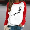 thumbnail image 2 of Haivin Valentine's Day Women's Funny Love Heart Graphic Shirt - Casual Long Sleeve Pullover Top, 2 of 5