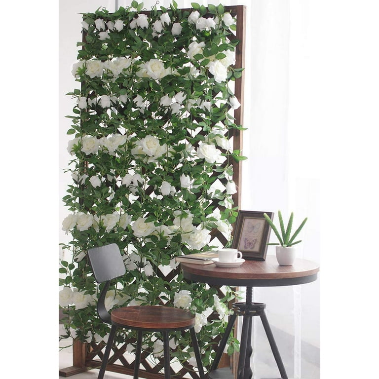  EXCEART 2pcs Artificial Flowers Faux Plant Home Decor Flower  Garland Plants Floral Garland Artificial Flower Vine Decorative Vines Faux  Vine Fake Flower Vine Outdoor Imitation Flower White : Home & Kitchen